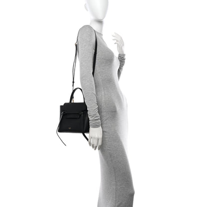 Celine Grained Calfskin Nano Belt Bag Black 2 of 14