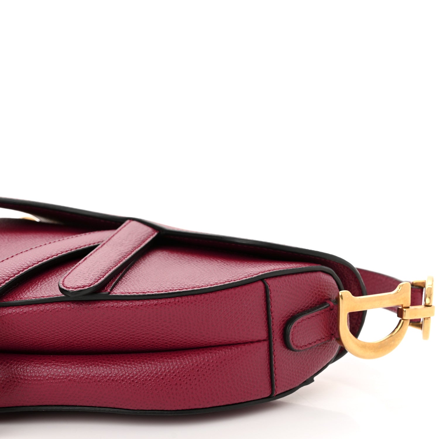 Christian Dior Grained Calfskin Mini Saddle Bag Red 10 of 10
