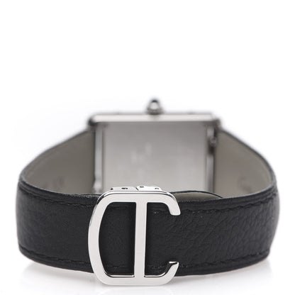 Cartier Stainless Steel Calfskin 24mm Tank Solo Quartz Watch 4 of 9
