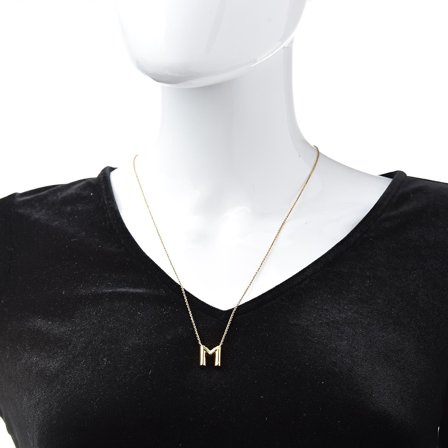 Louis Vuitton LV And Me Letter M Necklace Gold 2 of 8