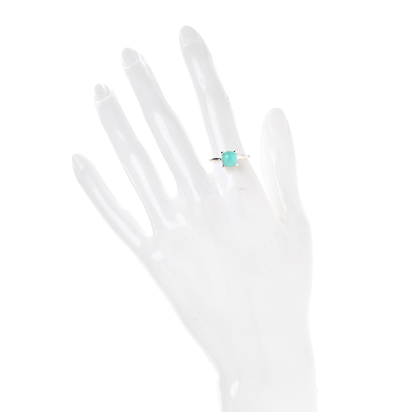 Sterling Silver Amazonite Paloma Picasso Sugar Stacks Ring 52 6