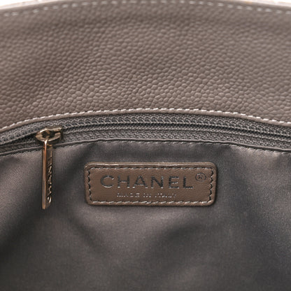 Chanel Caviar Quilted Grand Shopping Tote GST Light Grey 6 of 12