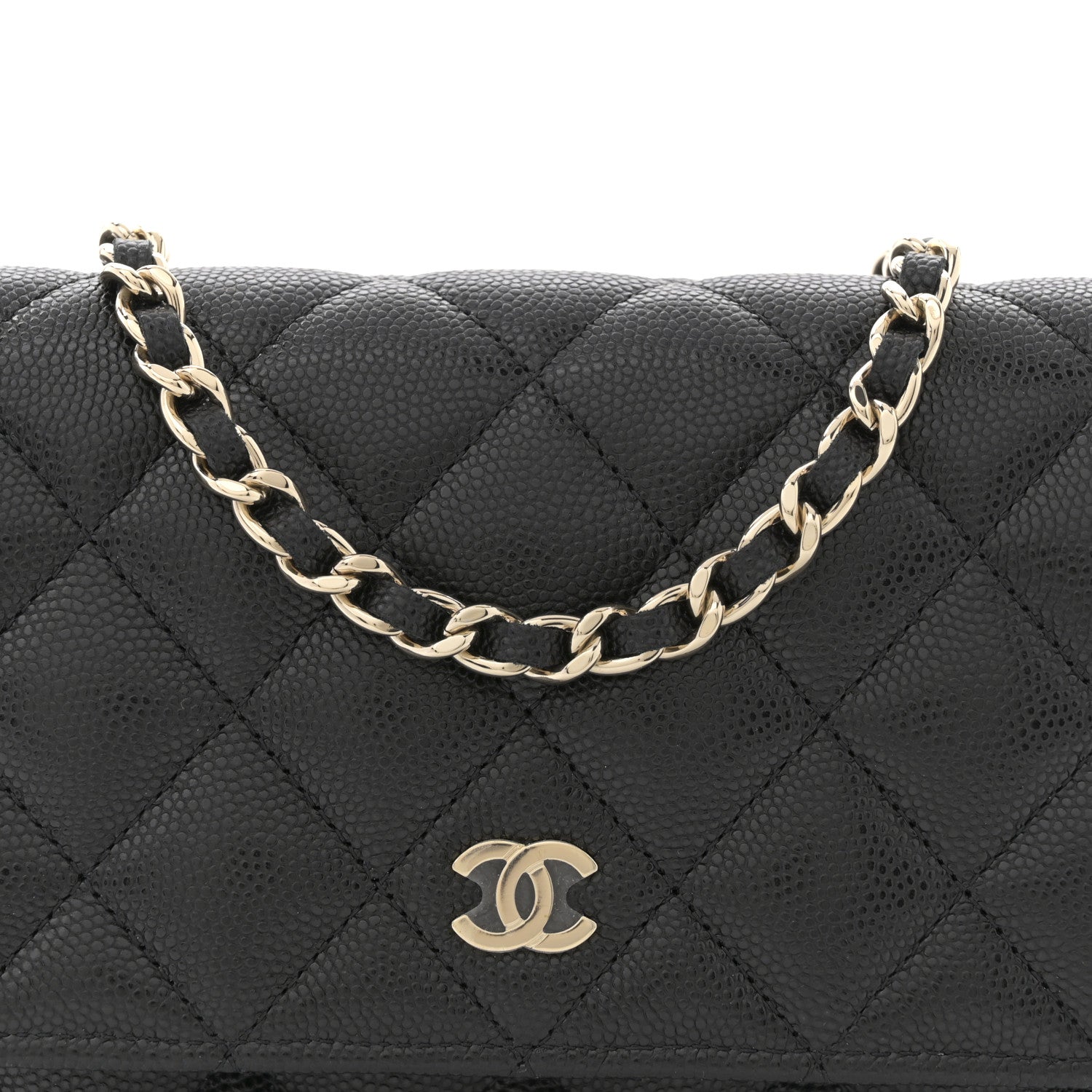 Chanel Caviar Quilted Mini Wallet On Chain WOC Black 8 of 11