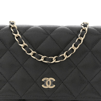 Chanel Caviar Quilted Mini Wallet On Chain WOC Black 8 of 11