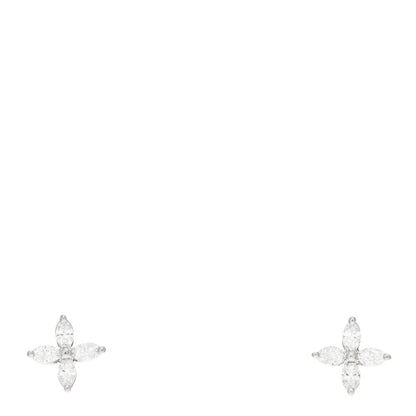 Tiffany Platinum Diamond .19ct Mini Victoria Earrings 1 of 5