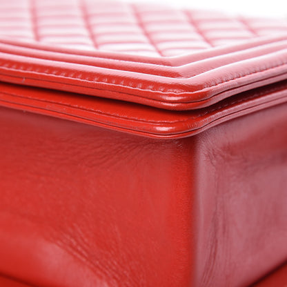 Chanel Calfskin Quilted New Medium Boy Flap Red 17 of 21
