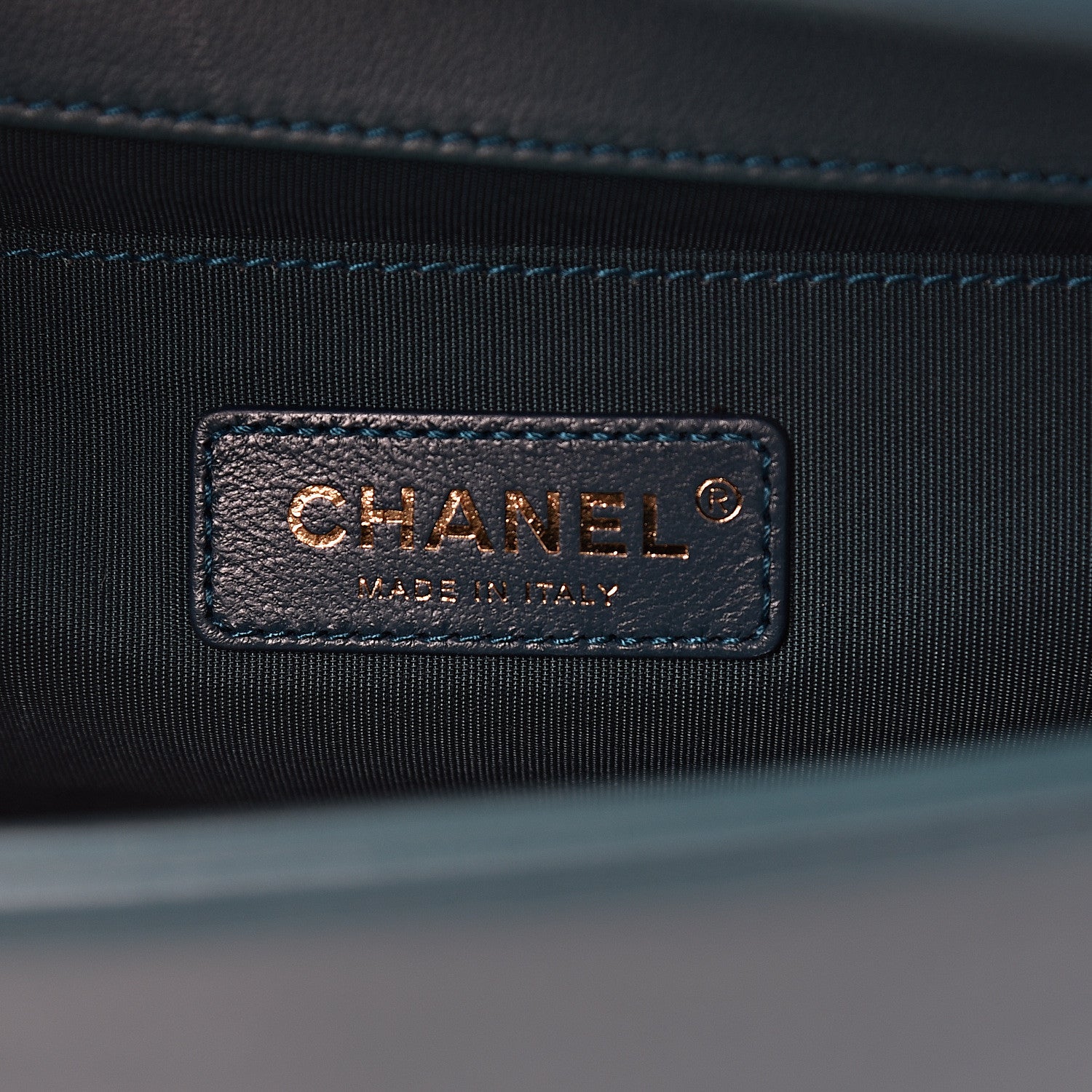 Chanel Velvet Chevron Quilted Medium Boy Flap Peacock Blue 5 of 10