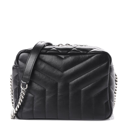 Saint Laurent Calfskin Y Quilted Monogram Small Loulou Bowling Bag Black 1 of 9