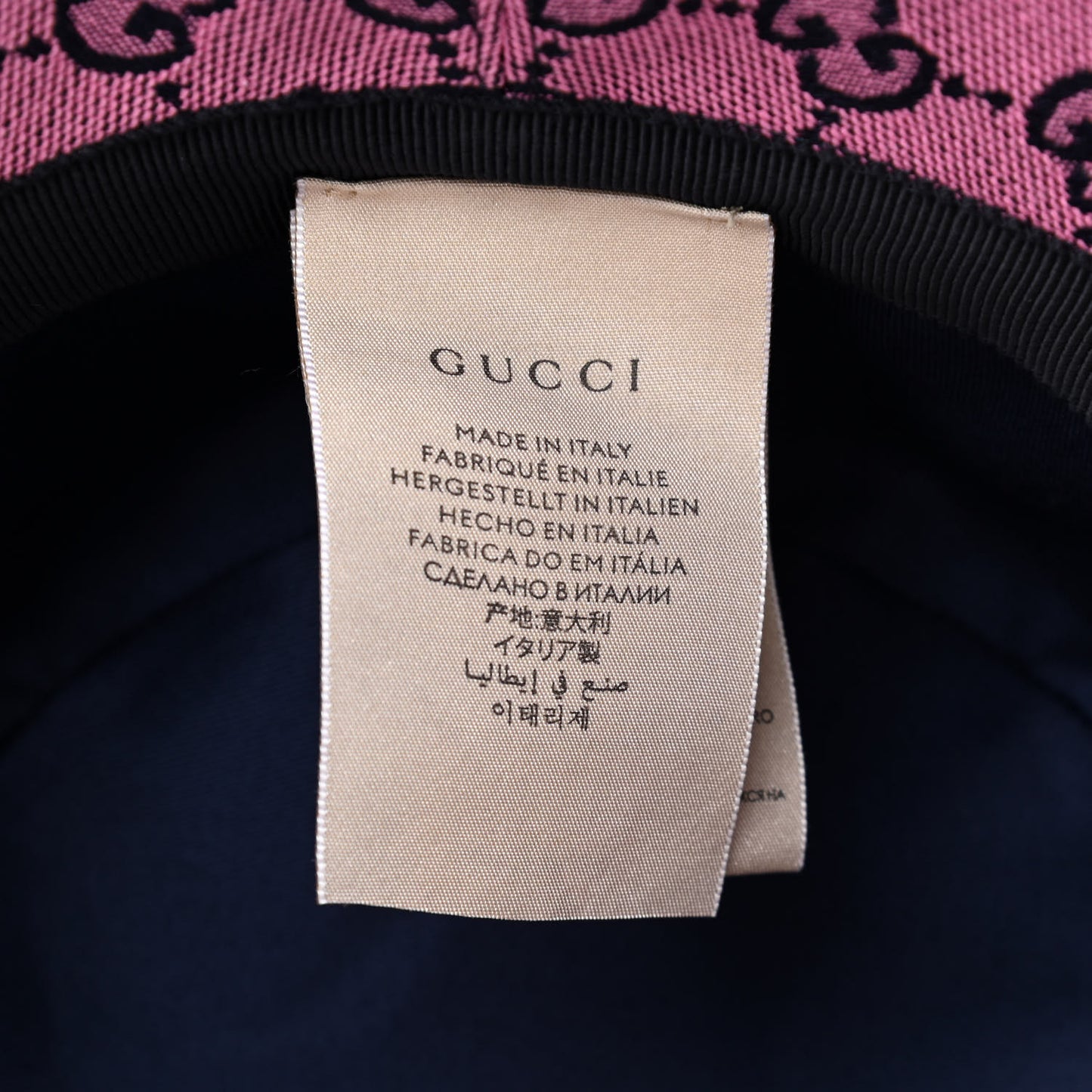 Canvas GG Monogram Bucket Hat XS Pink