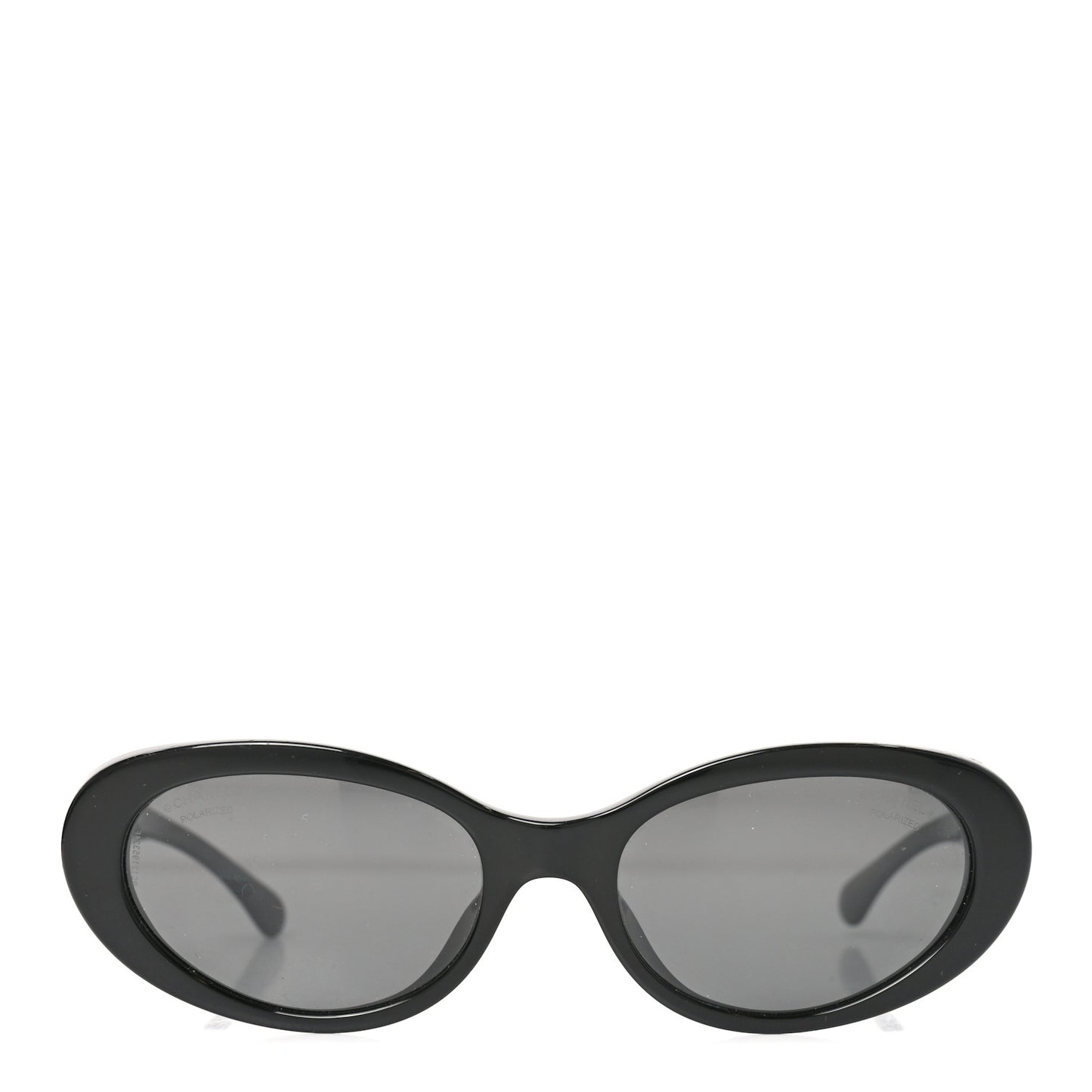 Acetate Oval Sunglasses 5515-A Black