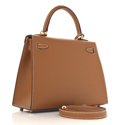 Hermes Epsom Kelly Sellier 25 Gold 3 of 11