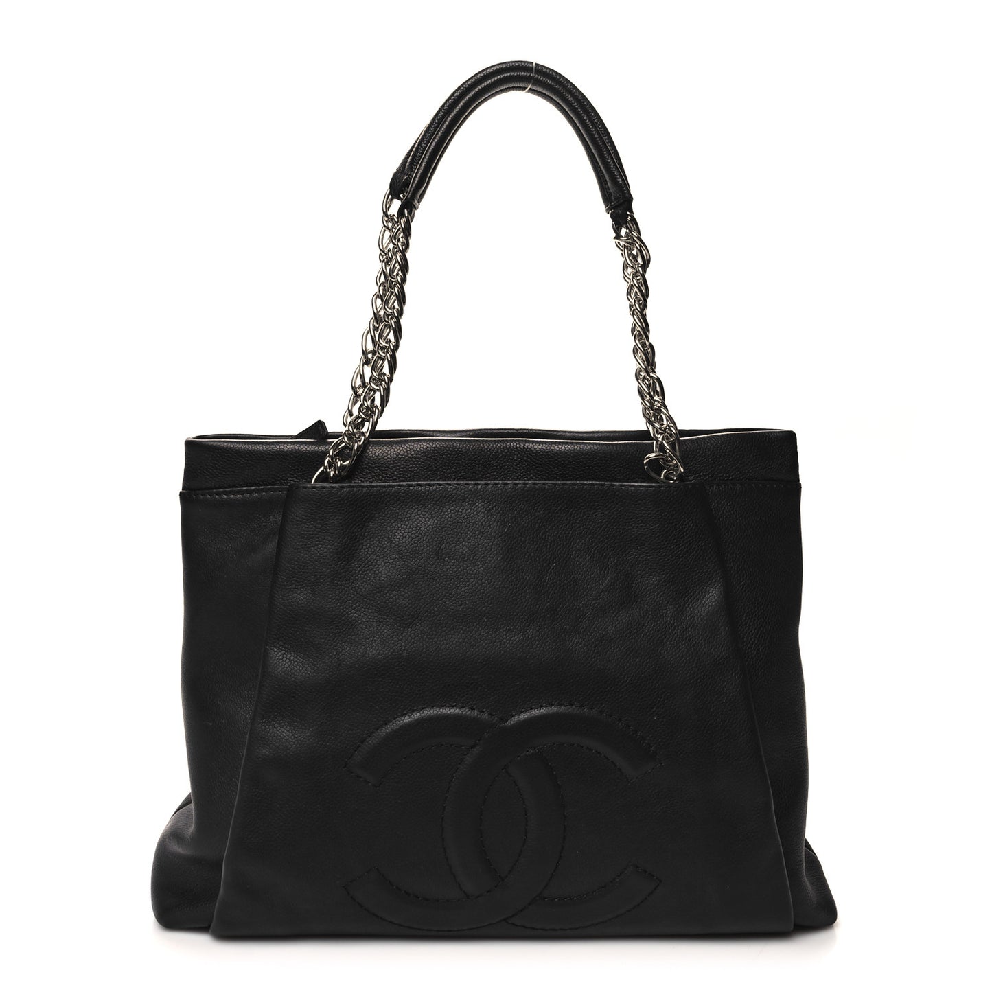 Caviar Large CC Tuck Tote Black