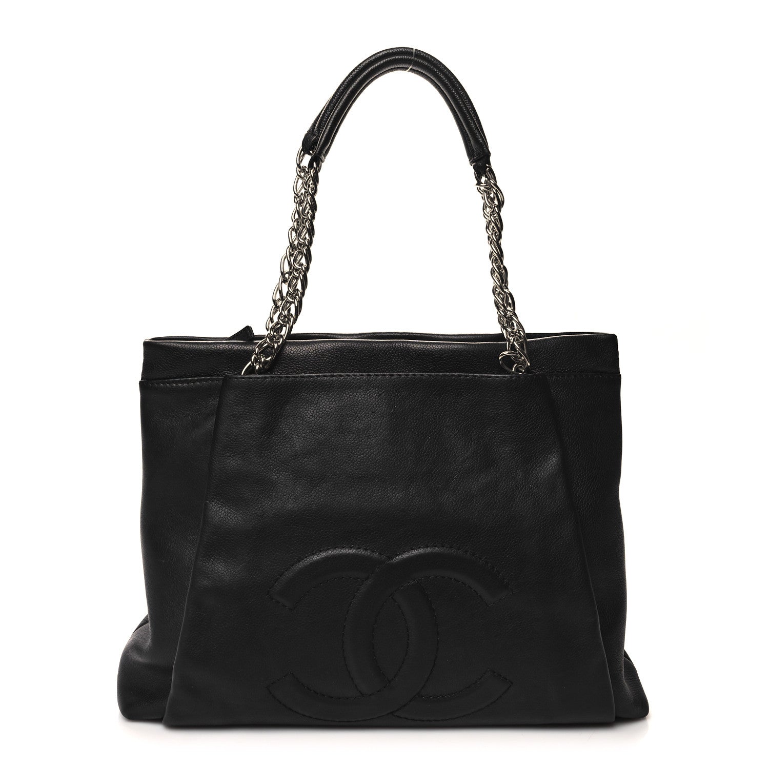 Chanel Caviar Large CC Tuck Tote Black 1 of 11