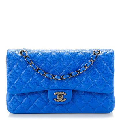 Chanel Caviar Quilted Medium Double Flap Blue 1 of 8