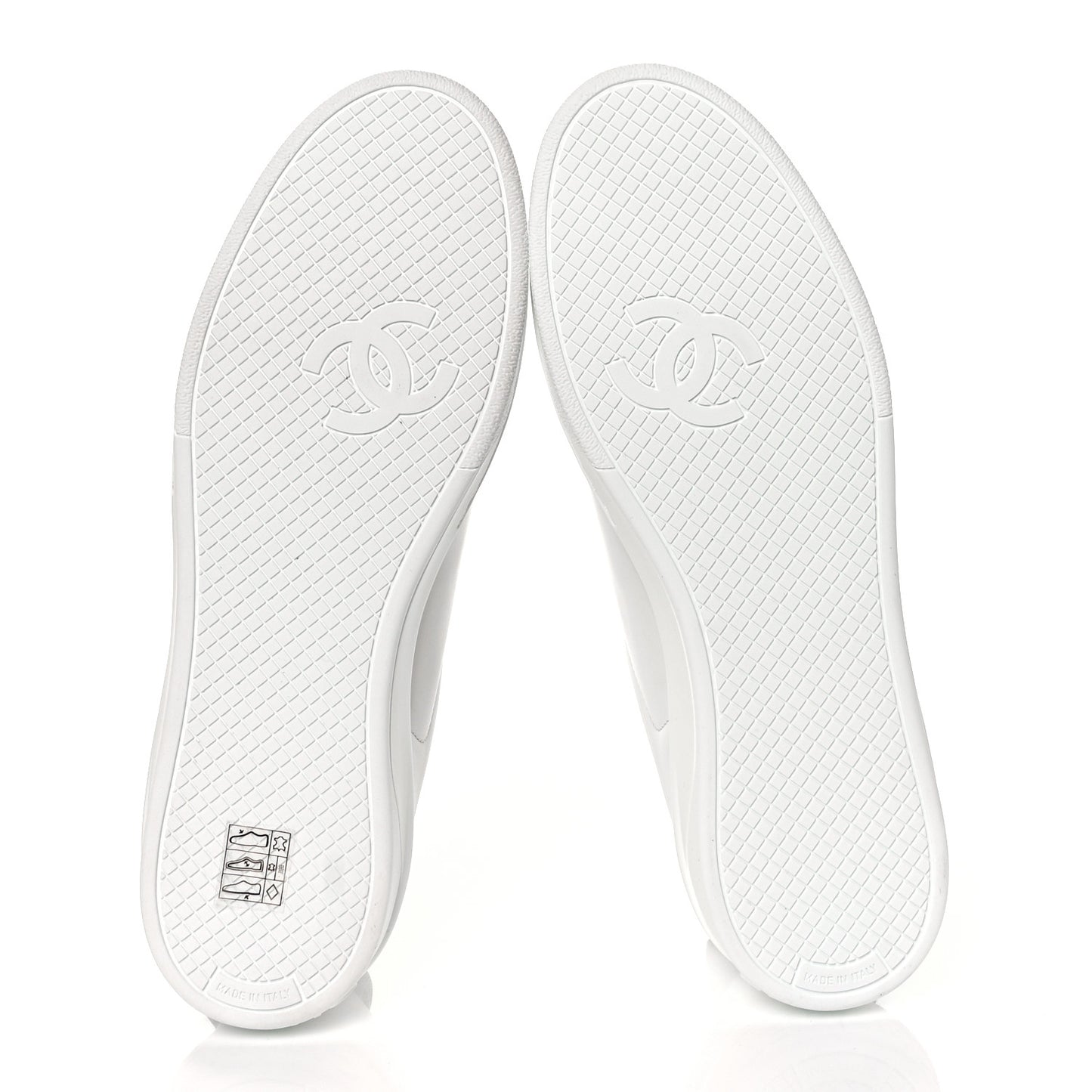 Calfskin CC Womens Sneakers 39.5 White