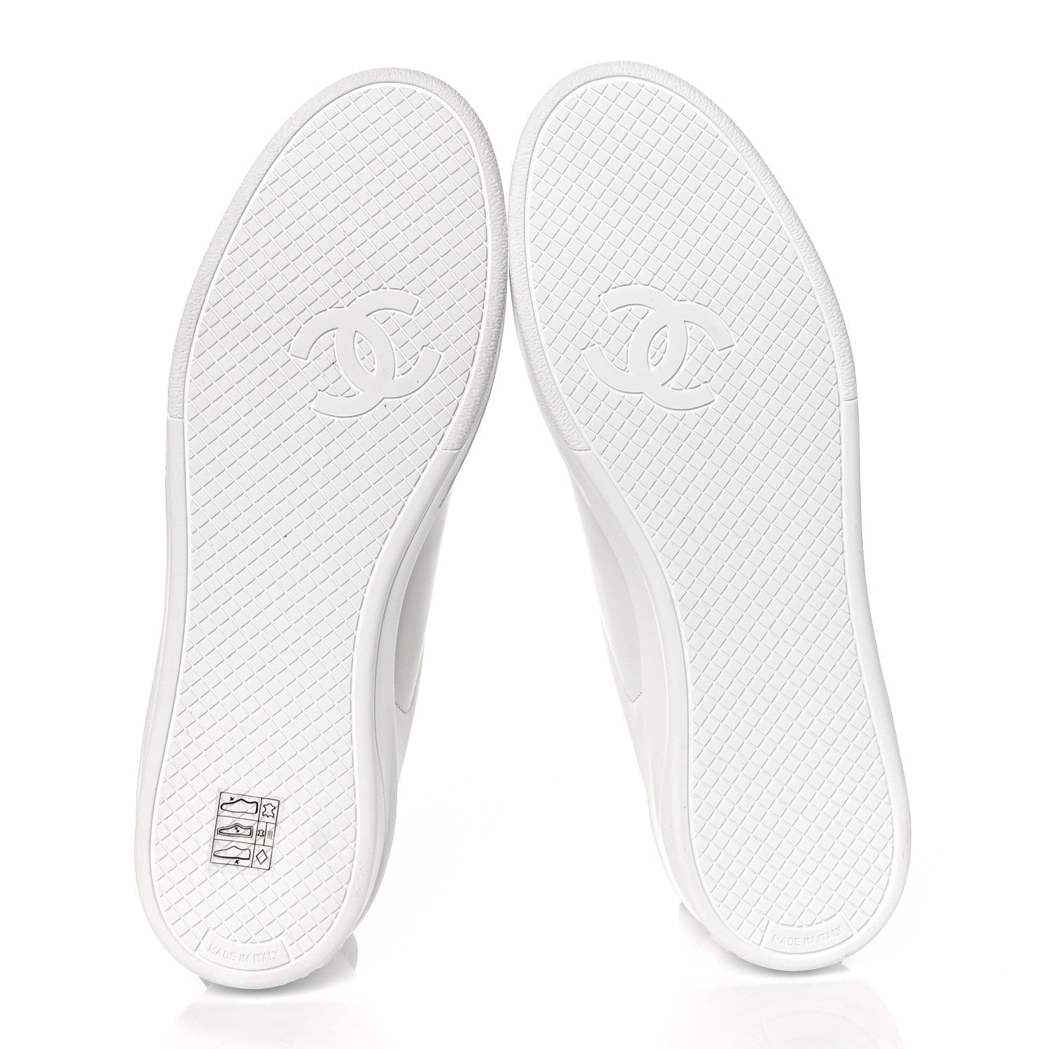 Chanel Calfskin CC Womens Sneakers 39.5 White 6 of 11