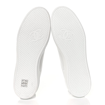 Chanel Calfskin CC Womens Sneakers 39.5 White 6 of 11