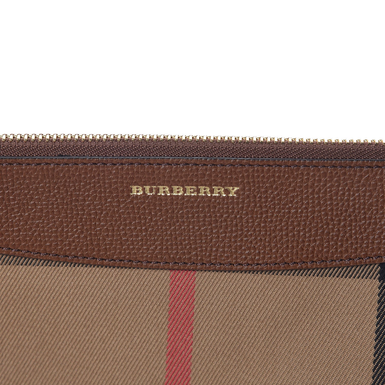 Burberry House Check Derby Peyton Crossbody Clutch Bag Tan 10 of 10