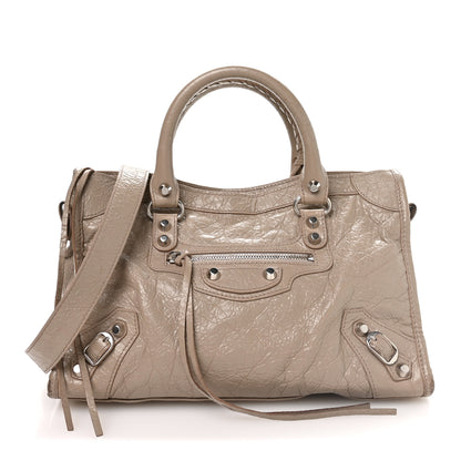 Balenciaga Agneau Arena Silver Hardware Small Le City Beige 1 of 10