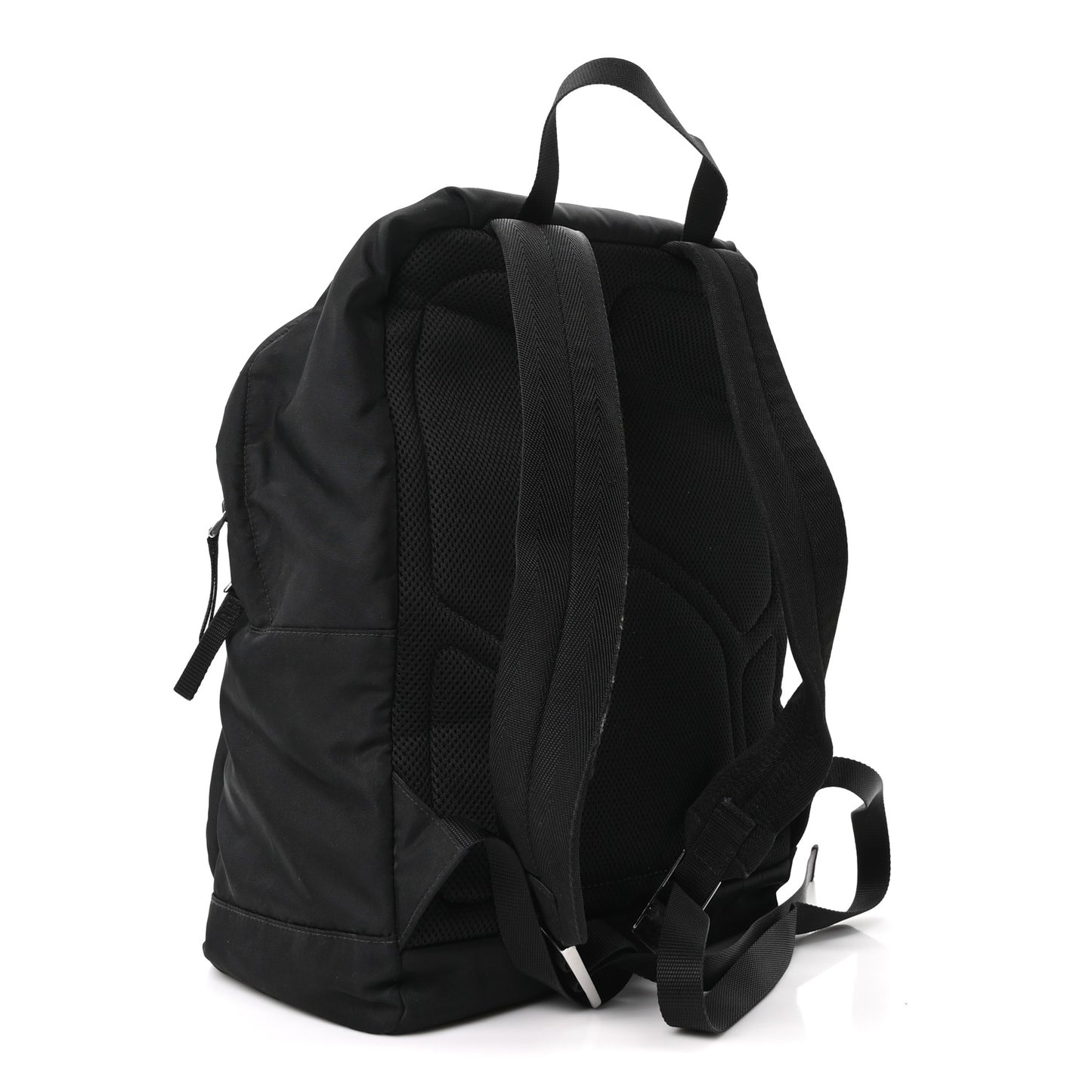 Tessuto Nylon Zip Backpack Black