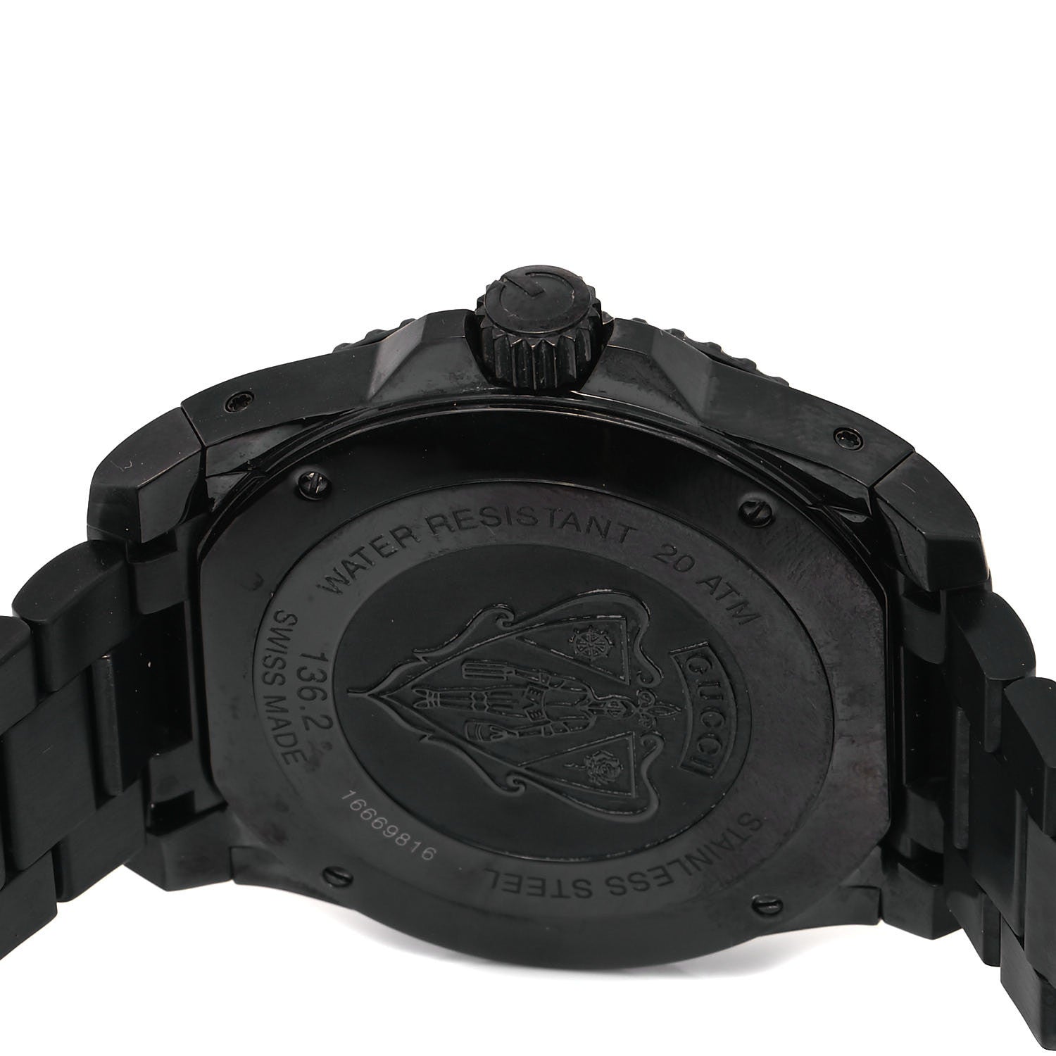 Gucci PVD Stainless Steel 45mm Dive Quartz Watch Black 4 of 5