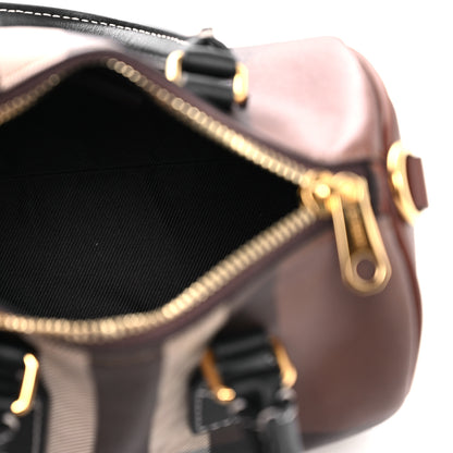 Burberry E-canvas Check Mini Bowling Bag Dark Birch Brown 5 of 12