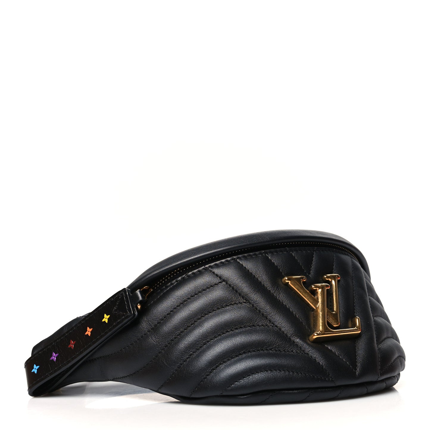 Calfskin Quilted New Wave Bumbag Black