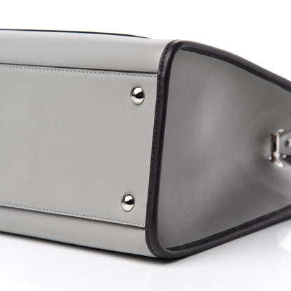 Fendi Vitello Century Opaco F is Fendi Bi-Color Regular Runaway Satchel Ghiaccio Ebano 8 of 11