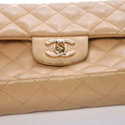 Chanel Lambskin Quilted East West Flap Beige 16 of 17