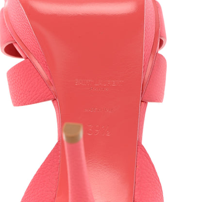 Saint Laurent Grained Calfskin Tribute 75 Platform Sandals 39.5 Rose Clair 8 of 16