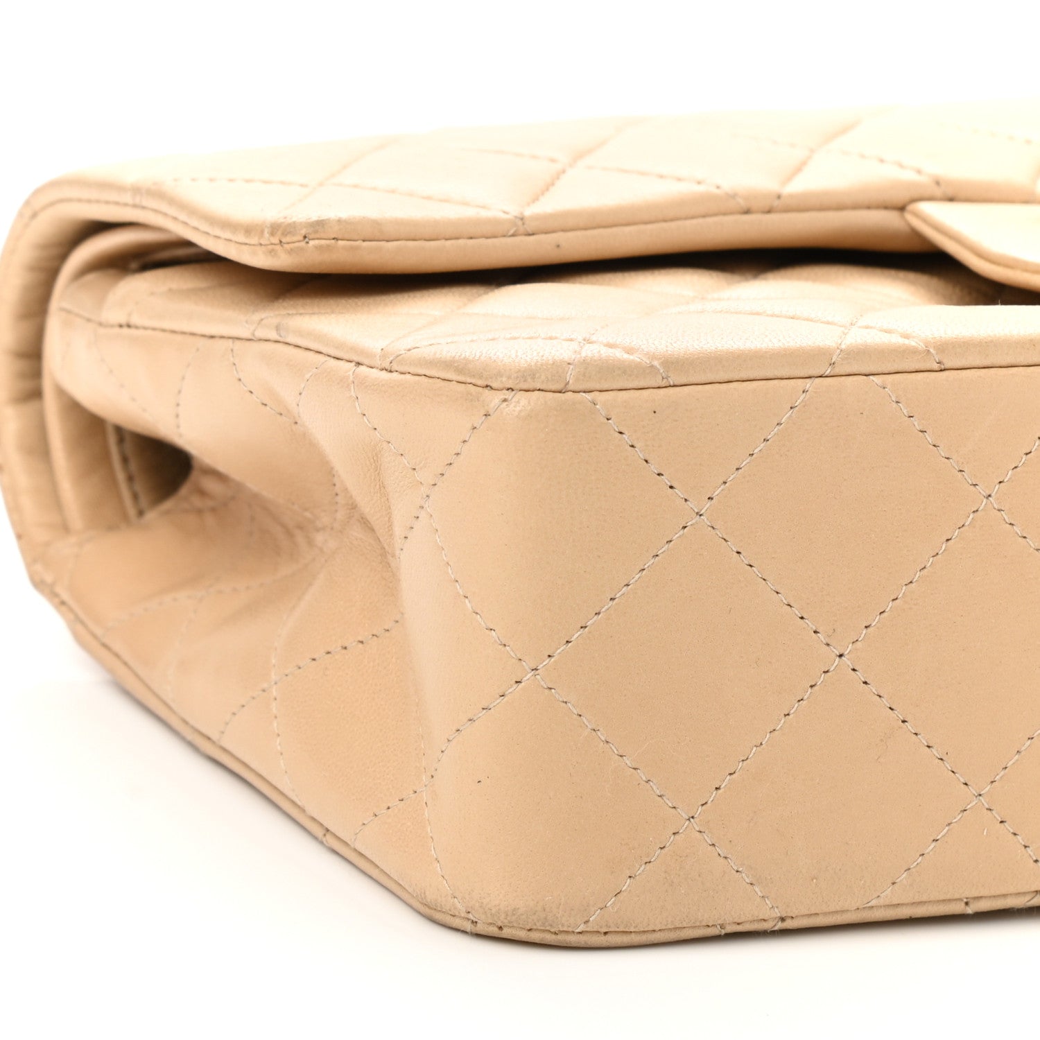 Chanel Lambskin Quilted Small Double Flap Beige 10 of 14