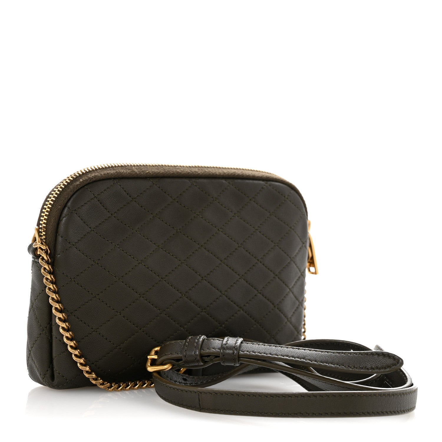 Saint Laurent Lambskin Quilted Gaby Zipped Pouch 3 of 14