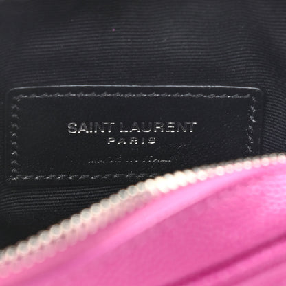 Saint Laurent Grain De Poudre Matelasse Monogram Baby Lou Camera Bag Electric Fuxia 6 of 9