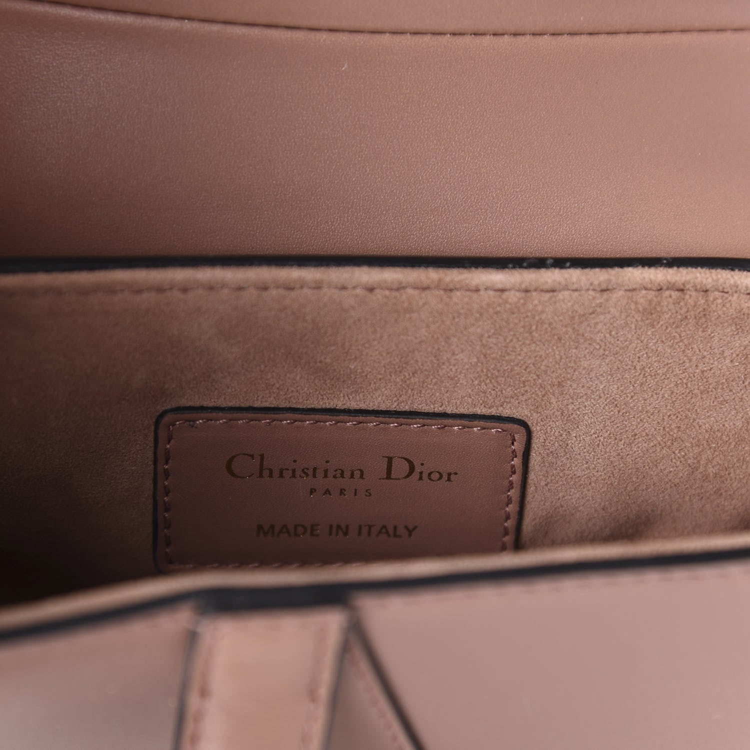Christian Dior Calfskin Mini Saddle Bag Taupe 8 of 10