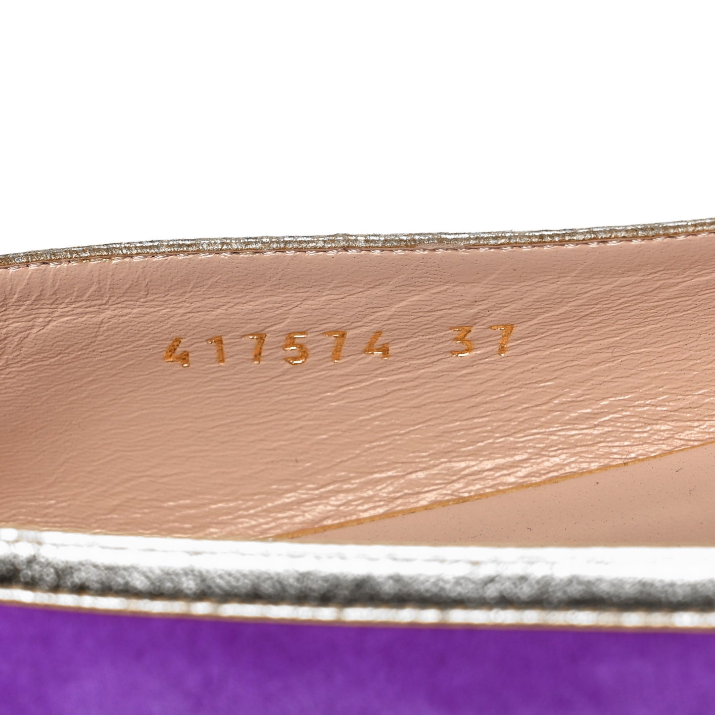 Kid Scamosciato Nappa Moody Bee Flats 37 Shine Purple Oro Vecchio Black