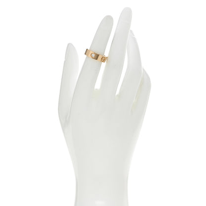 Cartier 18K Yellow Gold 3 Diamond 5.5mm LOVE Ring 48 4.5 2 of 4