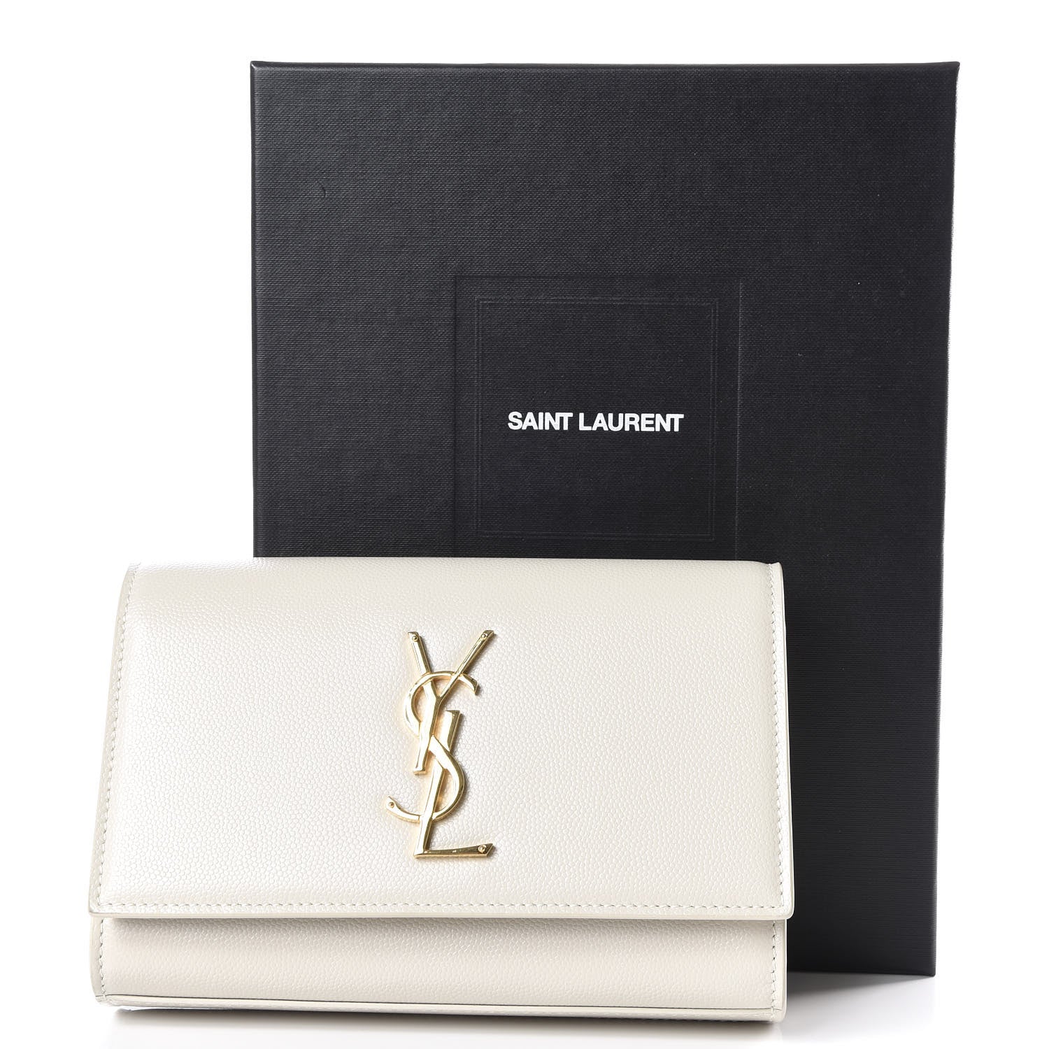 Saint Laurent Grain De Poudre Monogram Kate Belt Bag Blanc Vintage 11 of 11