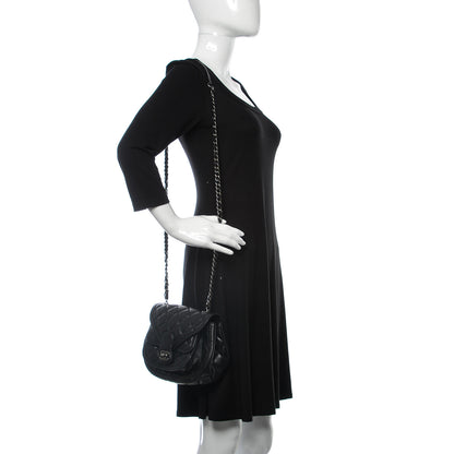 Chanel Lambskin Quilted Messenger Flap Black 2 of 11