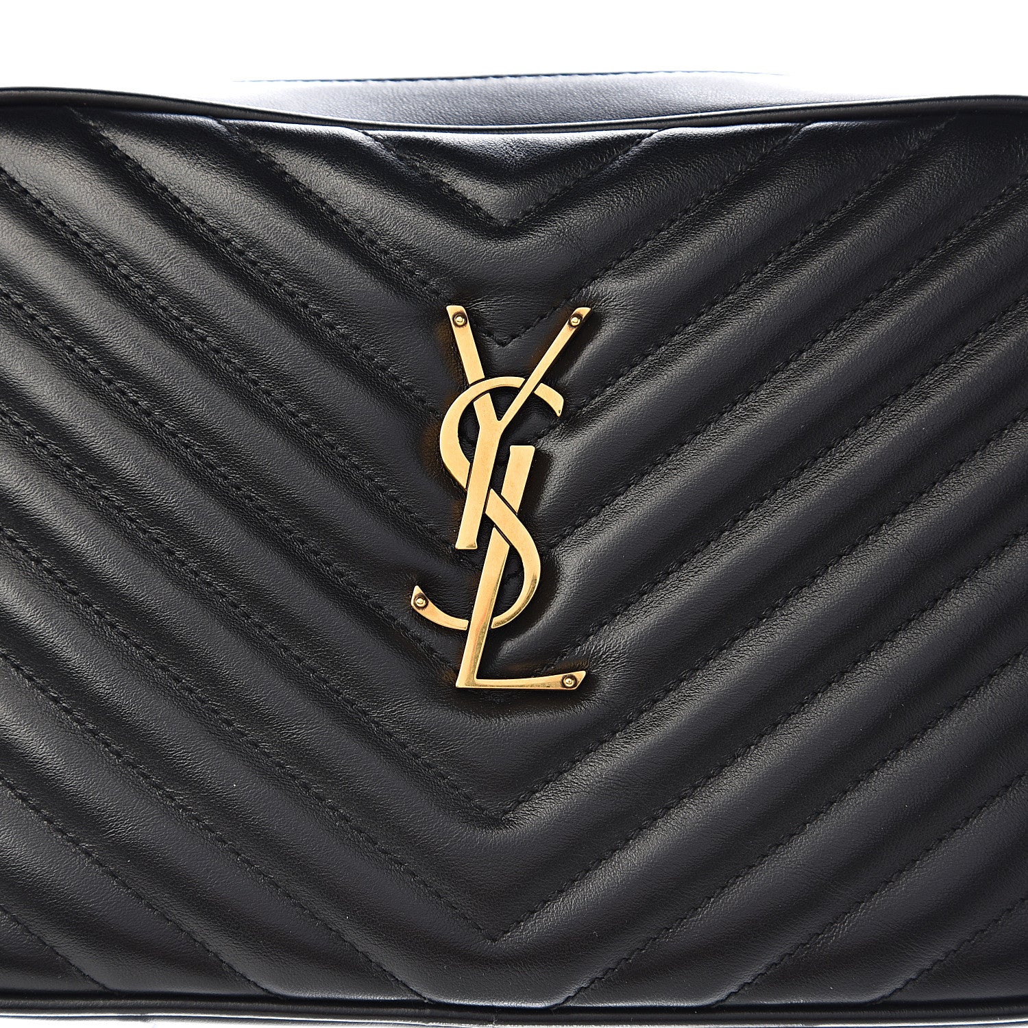 Saint Laurent Calfskin Matelasse Monogram Lou Camera Bag Black 8 of 8