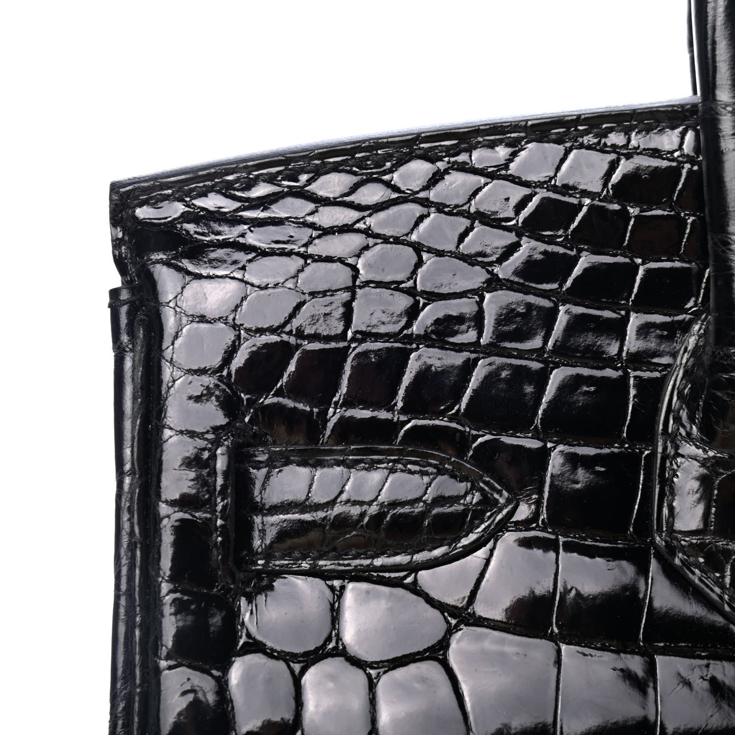 Hermes Shiny Niloticus Crocodile Birkin 30 Black 11 of 33