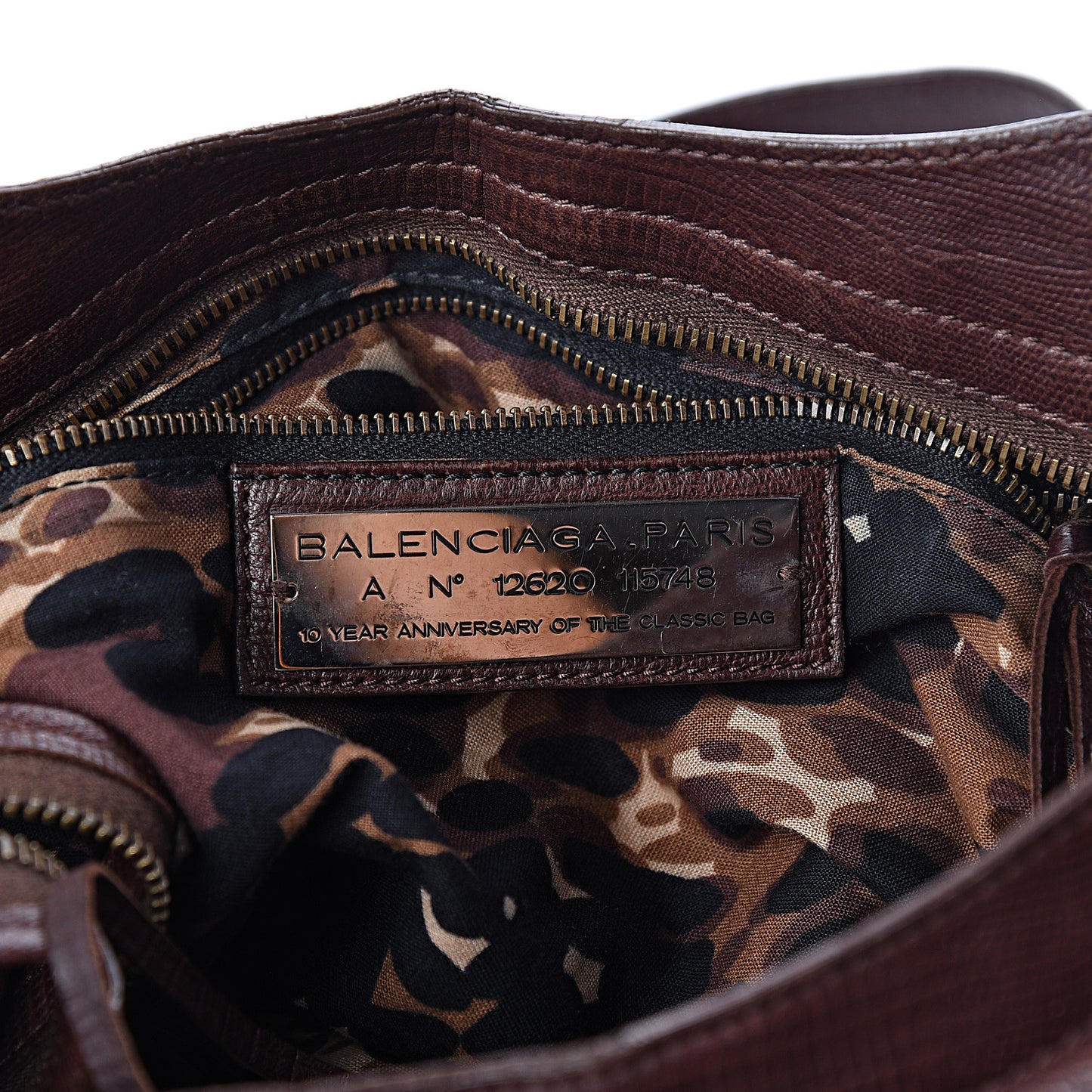 Agneau Classic Hardware Lizard Embossed City Castagna