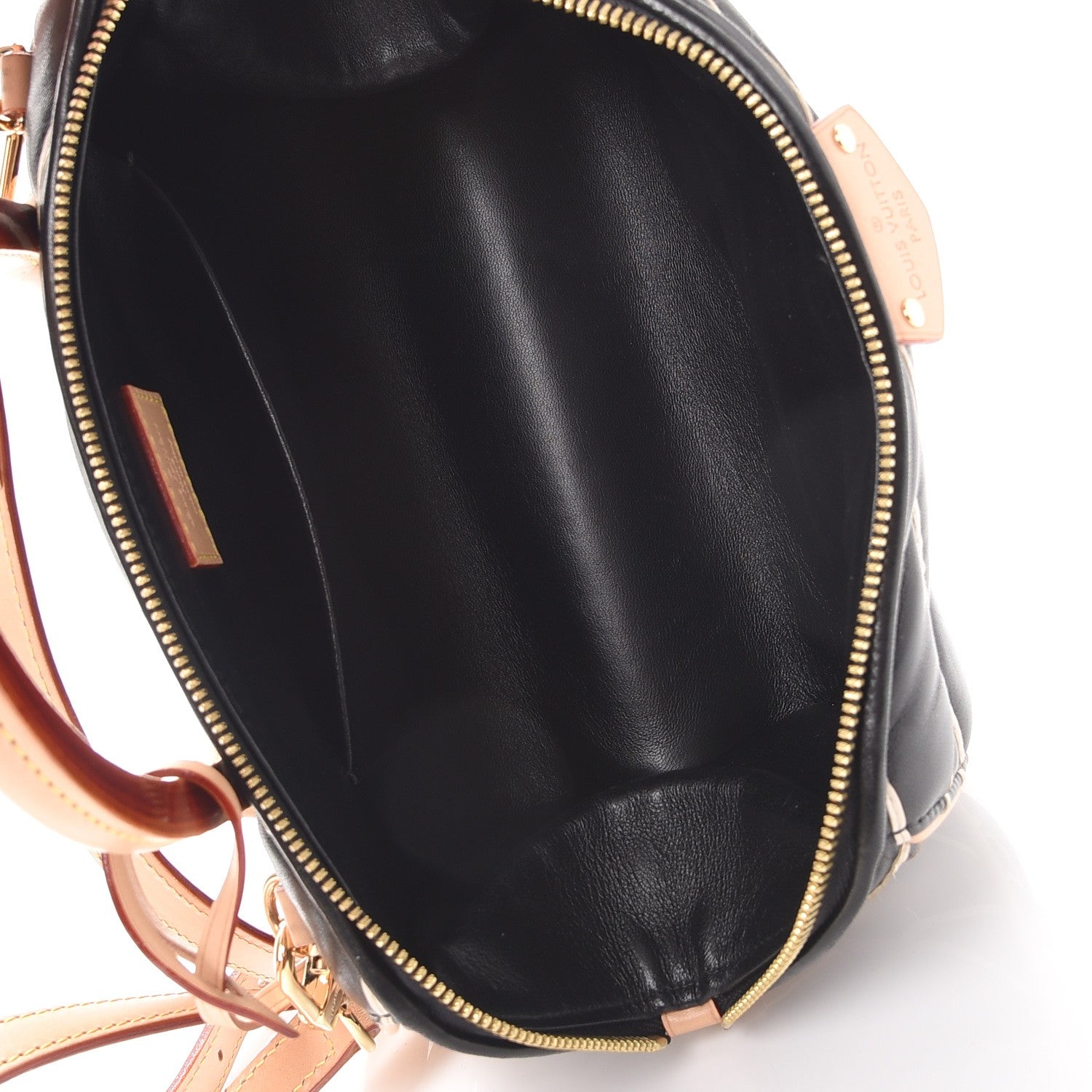 Louis Vuitton Lambskin Malletage Doc BB Black Natural 5 of 9