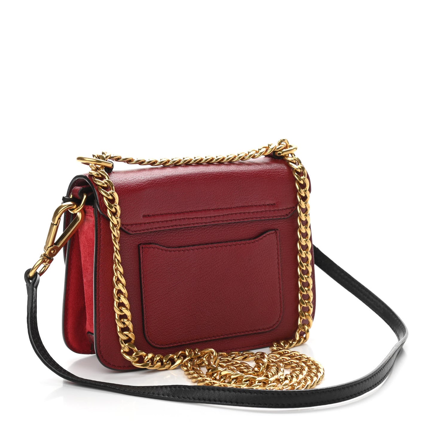 Goatskin Small Mily Shoulder Bag Sienna Red