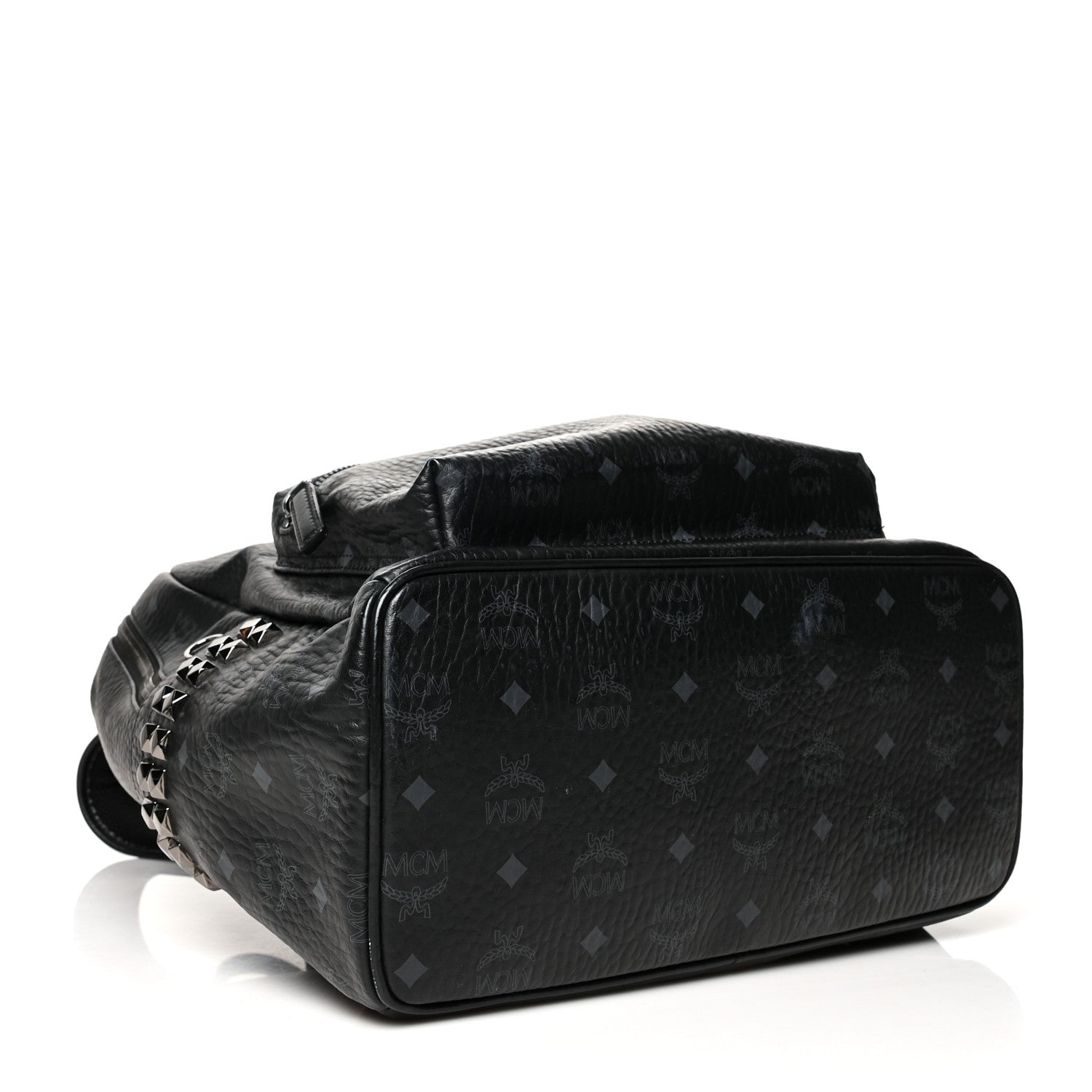 MCM Visetos Medium Side Studs Stark Backpack Black 4 of 12