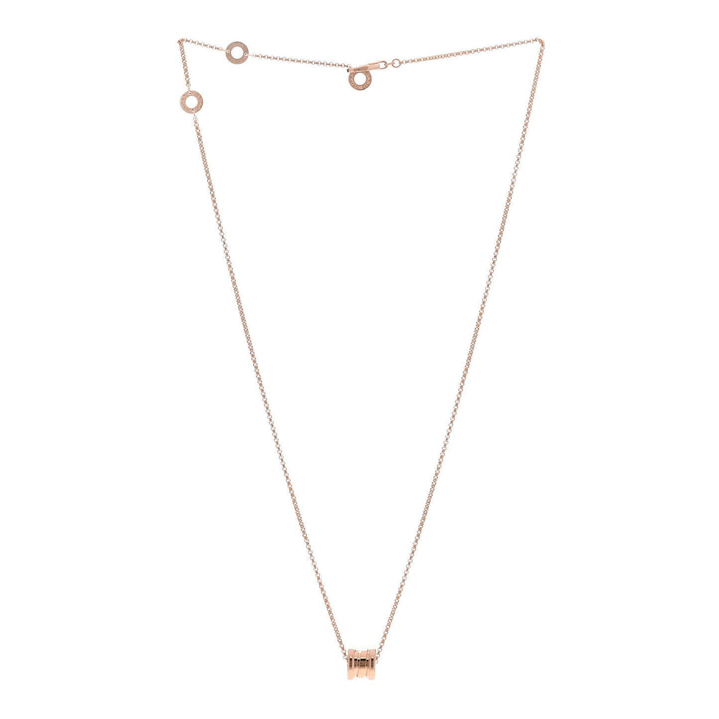 18K Rose Gold Mini B.Zero1 Pendant Necklace