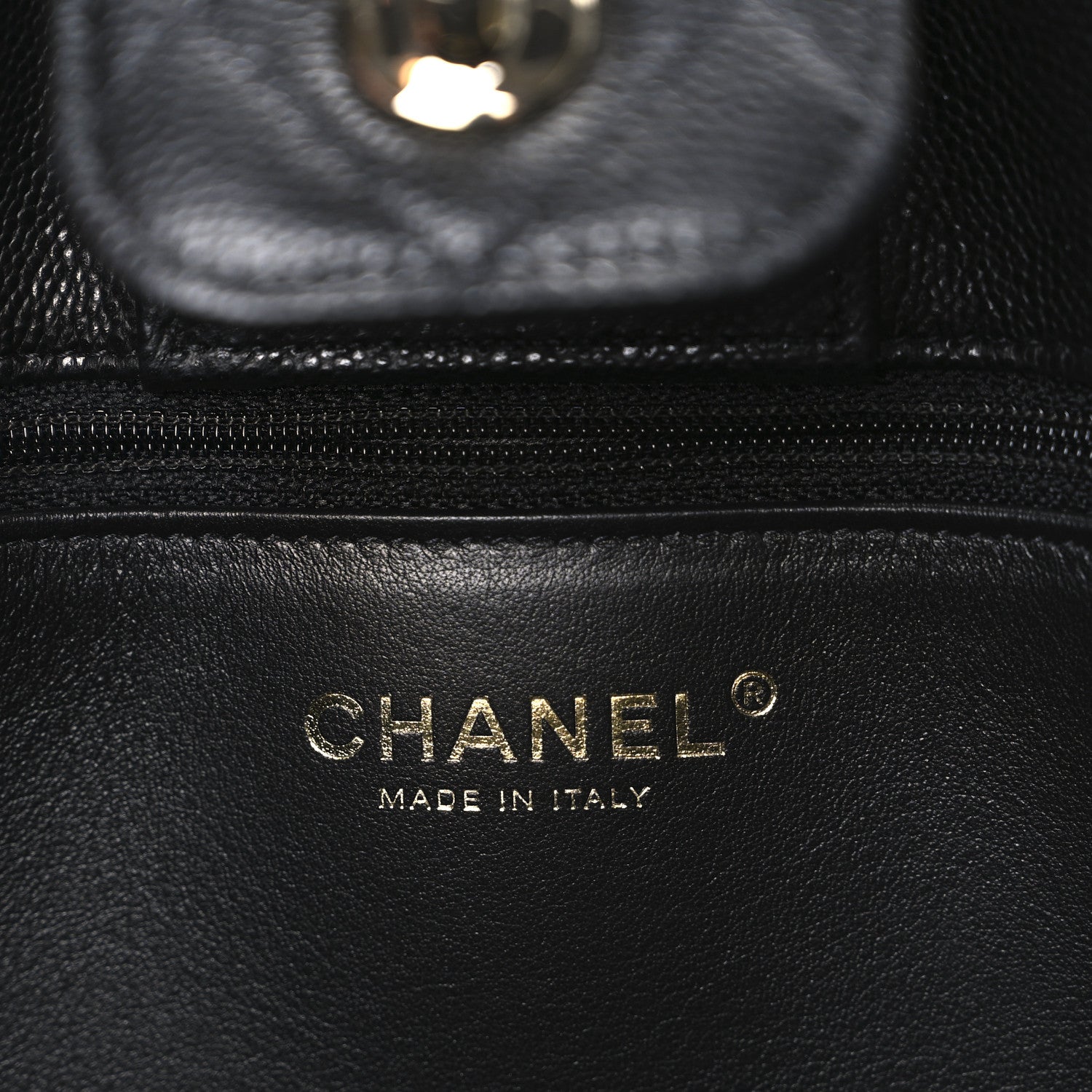 Chanel Caviar Quilted Large CC Shopping Tote Black 6 of 10