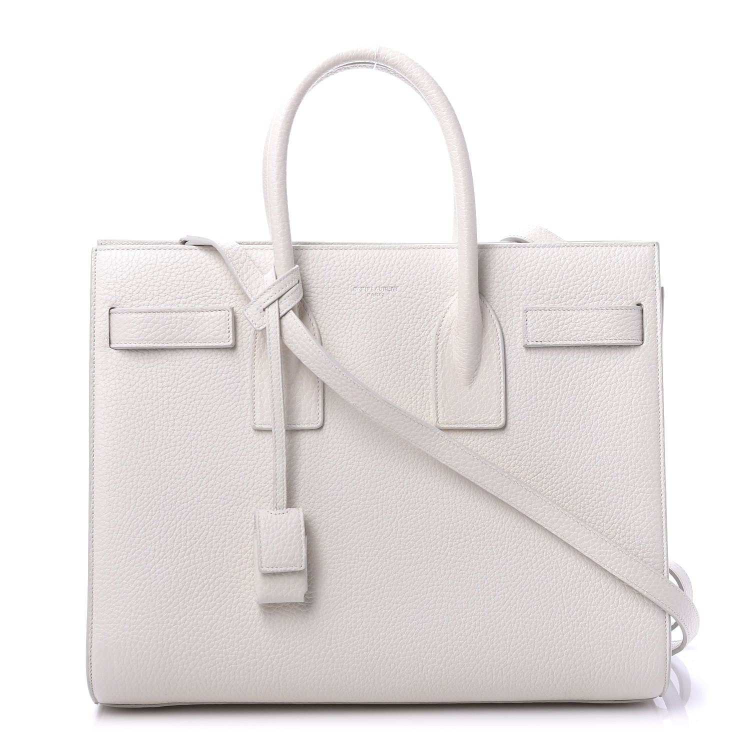 Saint Laurent Grained Calfskin Small Sac De Jour Dove White 1 of 10
