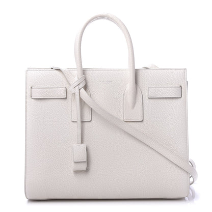 Saint Laurent Grained Calfskin Small Sac De Jour Dove White 1 of 10