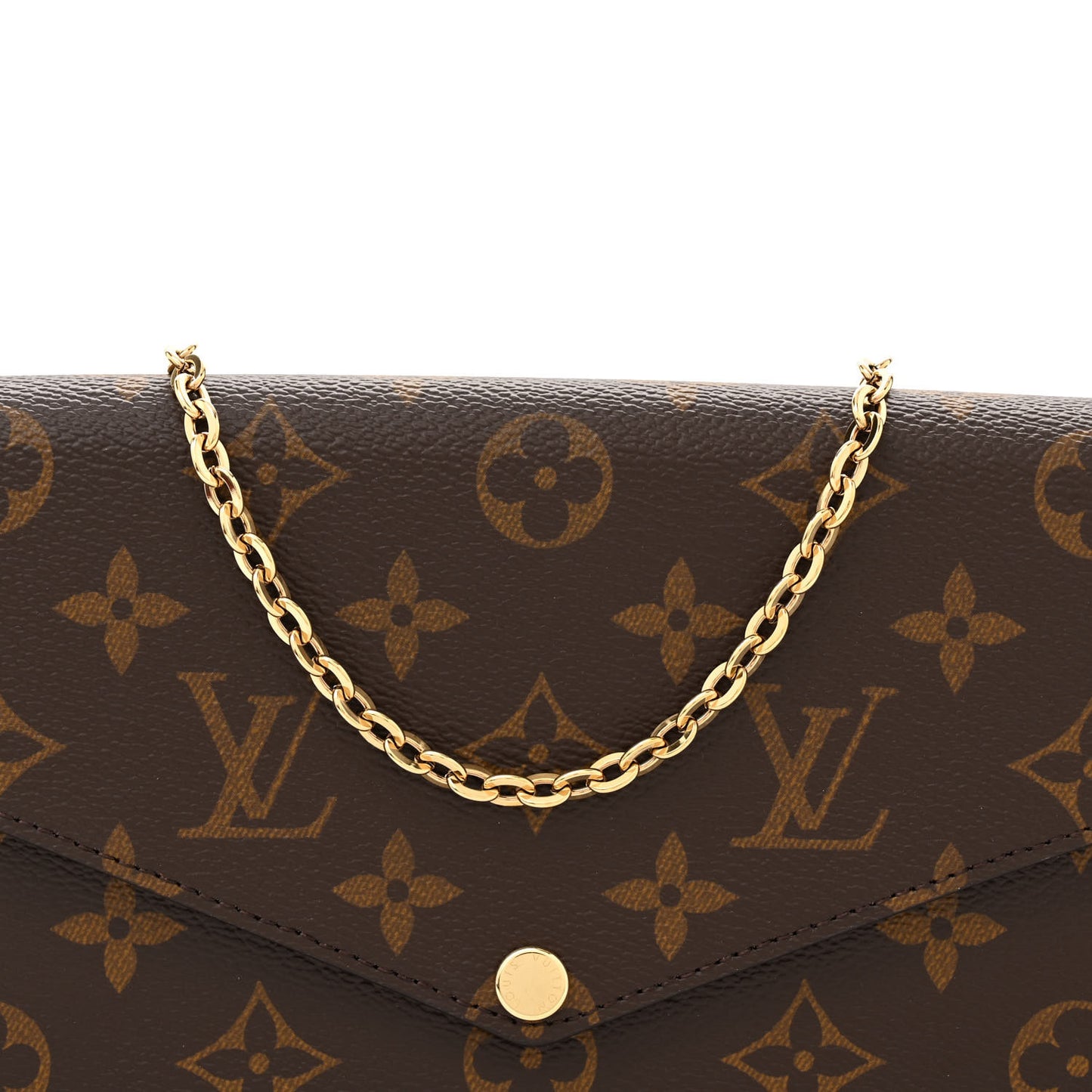 Monogram Pochette Felicie Chain Wallet Fuchsia