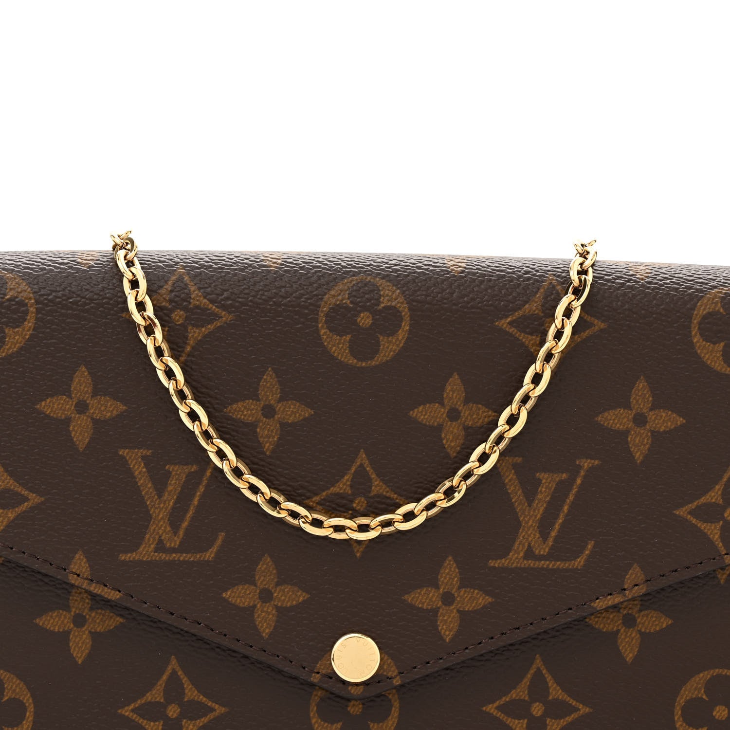 Louis Vuitton Monogram Pochette Felicie Chain Wallet Fuchsia 8 of 10